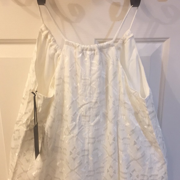 Ivory shorts Romper tank top with front tie - Picture 7 of 16